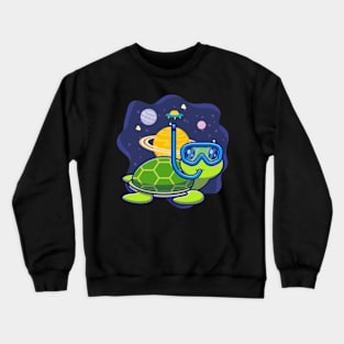 Space Turtle Funny Crewneck Sweatshirt